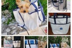 Collage of bags and dogs